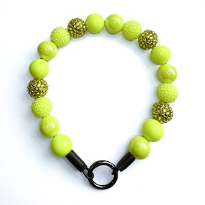 Neon sunshine rhinestone dog collar