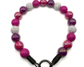 Stock flower inspired beaded dog collar