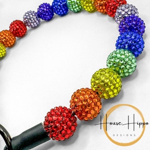 Rhinestone Rainbow beaded dog collar, collar, dog collar, dog necklace, dog collar, rainbow dog collar, bubblegum bead dog collar