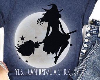 Ja! Я могу водить палку ведьмы хэллоуинской рубашки