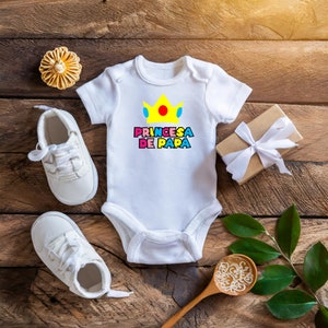Archivos SVG, EPS y Silhouette Studio: Diseño "Princesa de Papá" para ropa de bebé, camisetas y bodies para el Día del Padre.
