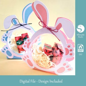 File di taglio coniglietto di Pasqua ornamento "palla misura 8 cm" - Portacaramelle coniglio - File di taglio porta coniglietto - Portacaramelle di Pasqua fai da te