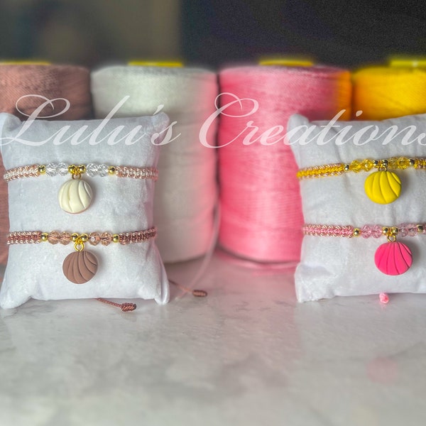 Conchitas Charm Bracelets, Pan Dulce Inspired Jewelry, Handmade Beaded Bracelets, Sweet & Stylish