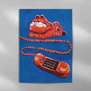 Life and Death of Garfield Phone - Fine Art Giclee Print - 6 x 8