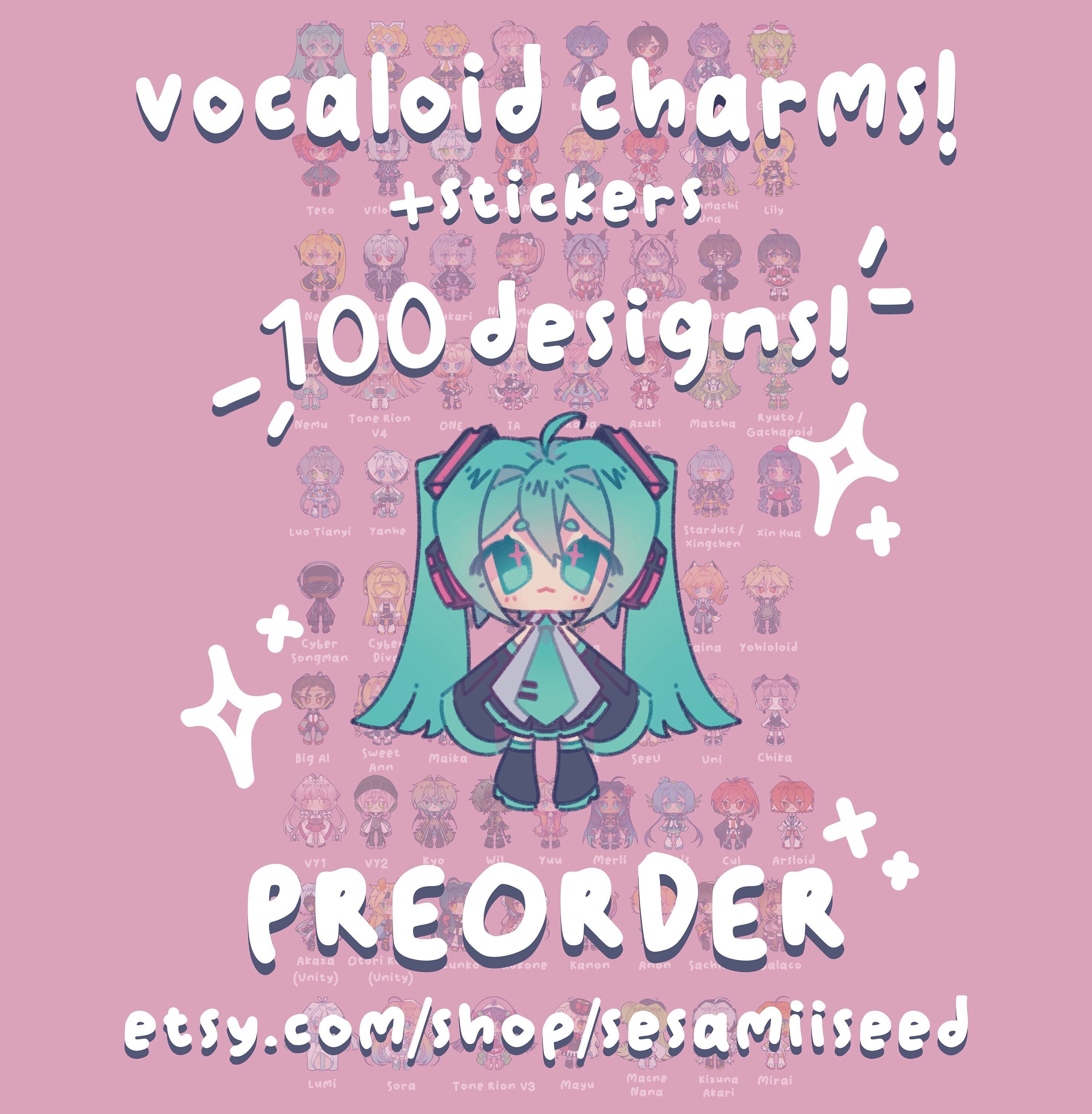 Chiguma Desu ( •ω•ฅ） — Vocaloid Family Waterproof Sticker Set Stick them