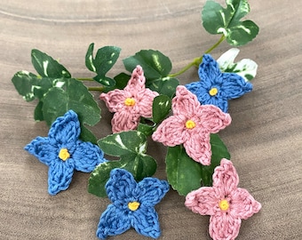 Lilac Crochet Flower Pattern: Easy Appliqués (PDF Download)