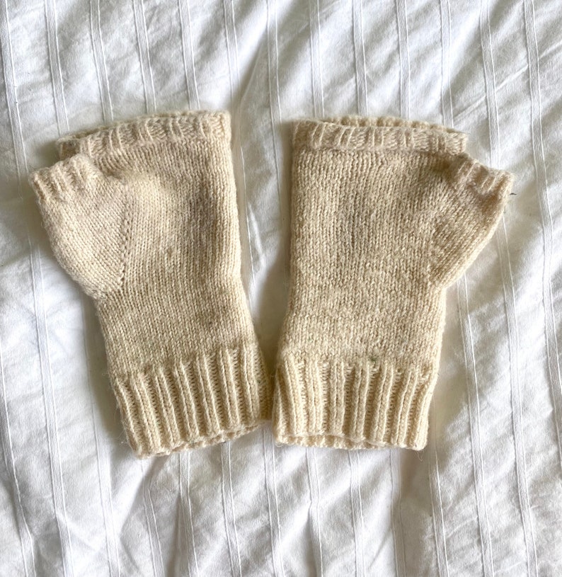 Cabled Fingerless Gloves Knitting Pattern: Magic Loop Mittens (PDF File ...