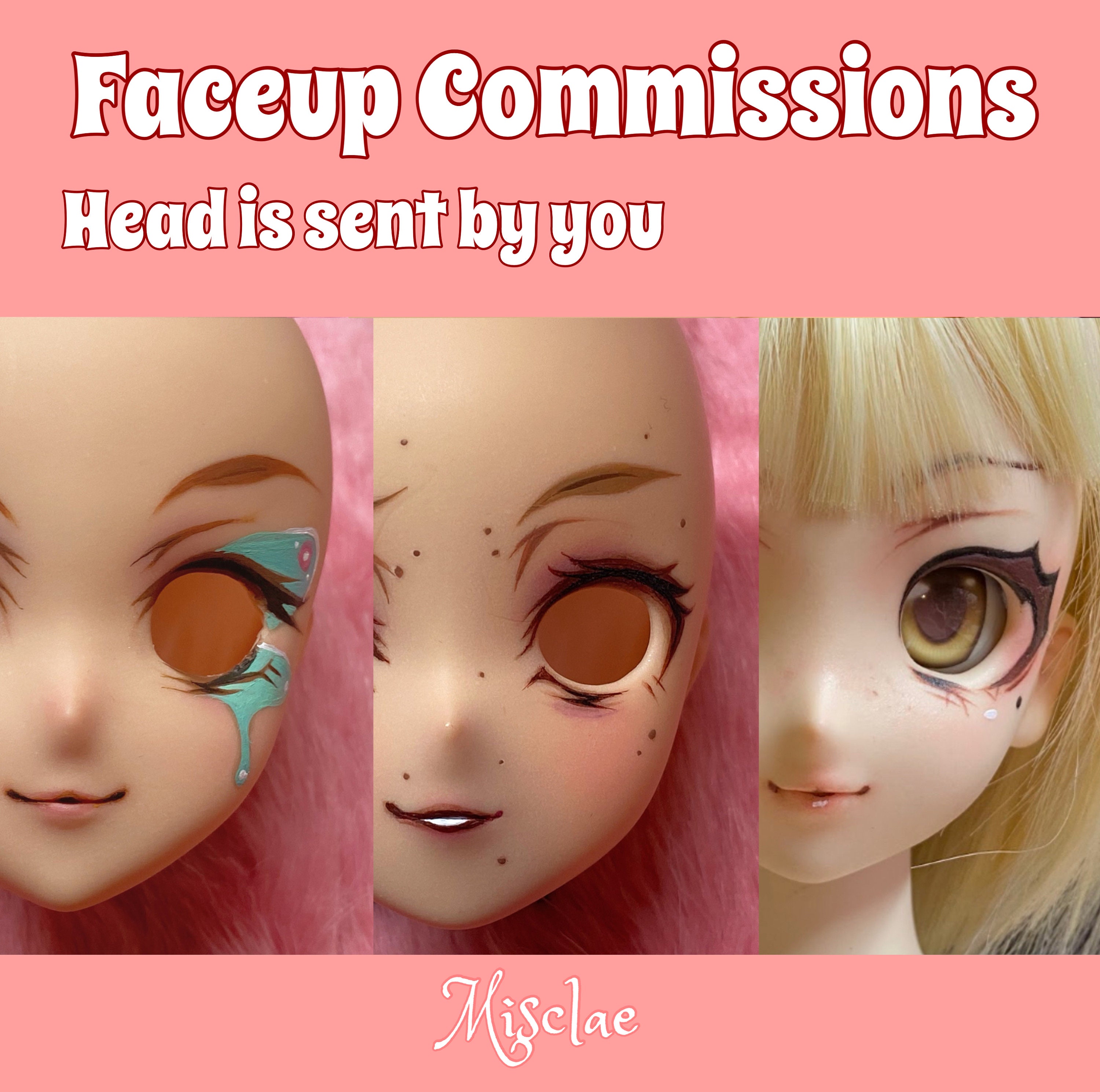 BJD Faceup Commissions for Smartdoll Dollfie Dream Anime Etsy Canada