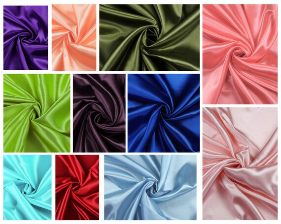 Satin Fabric 60 Inch Wide- for Weddings, Decor, Gowns, Sheets,  Costumes, Dresses, Etc (Red, 20 Yards)