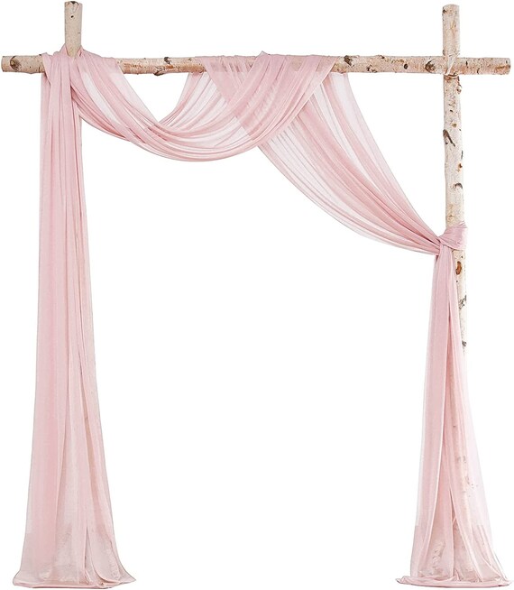 Wedding Arch Draping Fabric Bundle Includes 2 144, 216, 288, 360 or 540  Sheer Scarves for Wedding Ceremony, Photo Backdrop, Bed Canopy 