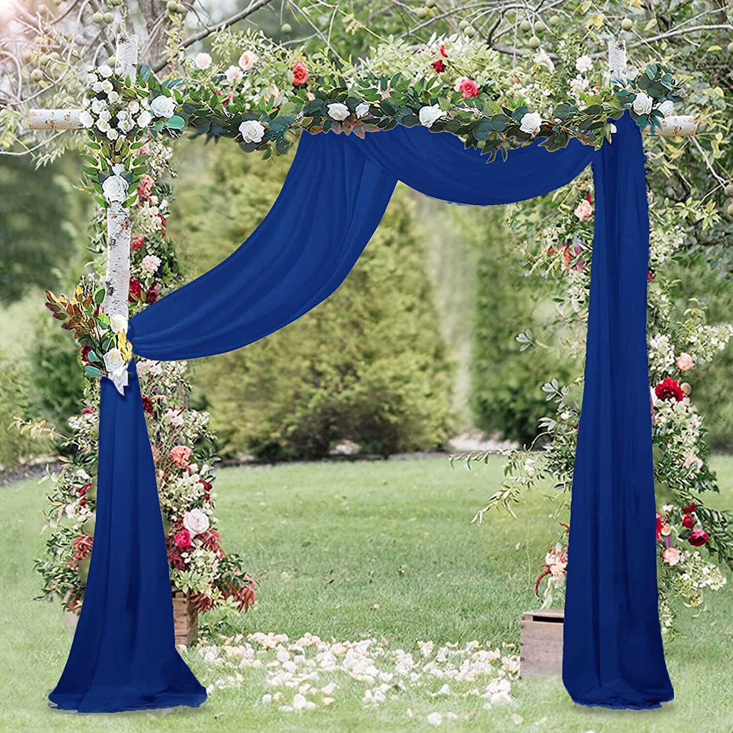 Chiffon Wedding Arch Draping Fabric 2 Panels 6 Yards Wedding Arches fo –  METHUSELAHFABRICS