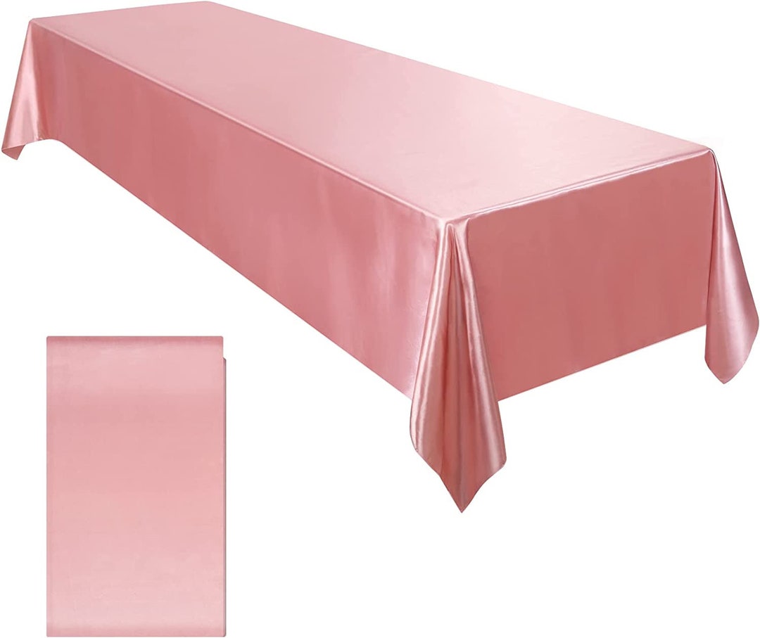 60 Satin Party Tablecloth Table Cover Wedding Rectangle Etsy