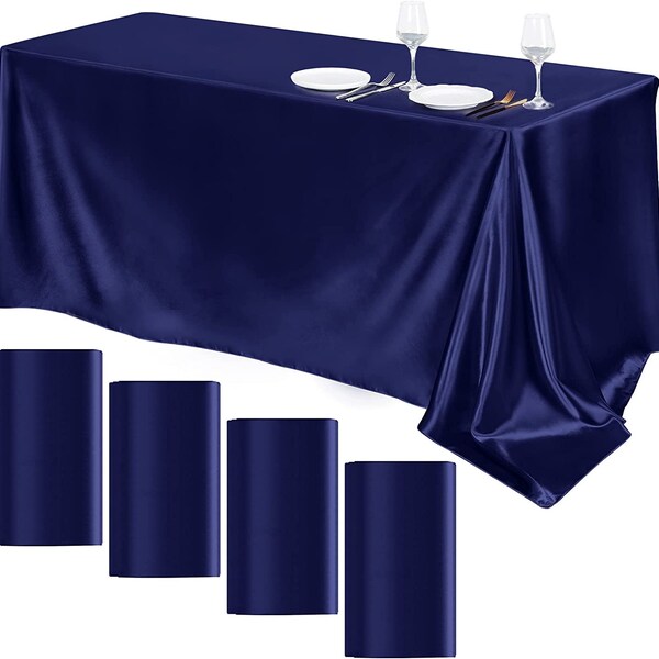 Navy Blue Tablecloth Etsy