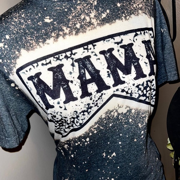 Mama Bleached T Shirt Marlboro Junkie Tee Leopard Cheetah Print Trendy Mom Life Cute New Funny Hip Boho Modern Patches Cuts Spots