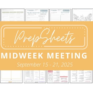 Sept 15 - 21 OCLM Midweek Meeting || PrepSheets || Canvas & Paper NZ || JW || Digital Download || Printable || Worksheets || canvasnpaper.nz