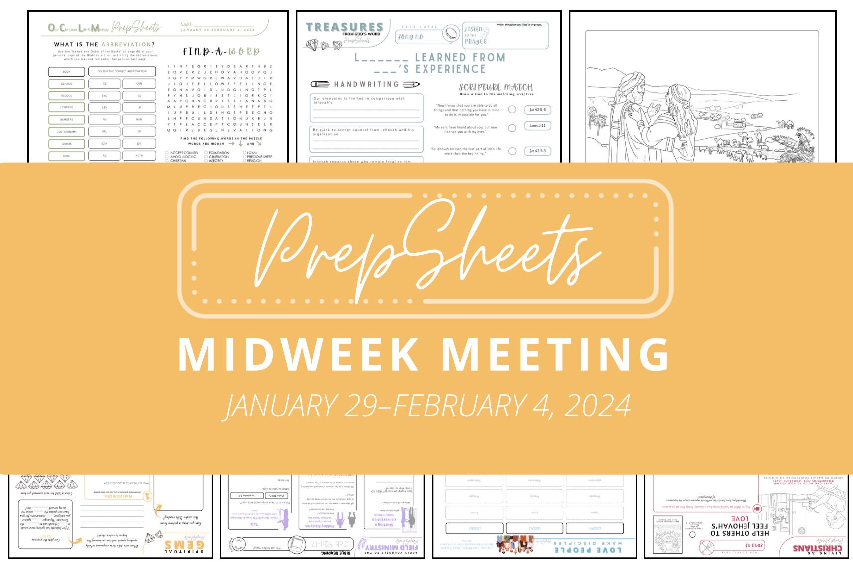 Jan 29 MIDWEEK Meeting PrepSheets Canvas & Paper NZ JW Digitaler