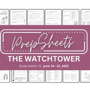 Juni 16 - 22 Wachtturm-Studium || Notizen zu öffentlichen Gesprächen || Grußkarten || PrepSheets || JW || Digital || Druckbar || Arbeitsblätter