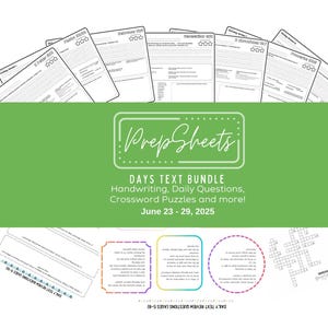 23-29 giugno - Pacchetto di attività di testo / Ricerca di parole / Cruciverba / Domande di ripasso / Culto in famiglia / Fogli di preparazione / JW / A4 / Copia digitale
