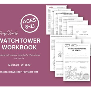 Para crianças de 8 a 11 anos | Estudo da Sentinela de 9 a 15 de março de 2026 || Anotações para Discursos Públicos || Folhas de Preparação || Testemunhas de Jeová || Digital || Imprimível || Folhas de Atividades