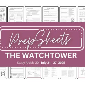 21 - 27 juli Wachttoren-studie || Notities voor openbare gesprekken || Wenskaarten || Prepsheets || JW || Digitaal || Afdrukbaar || Werkbladen