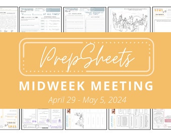 April 29 OCLM Midweek Meeting || PrepSheets || Canvas & Paper NZ || JW || Digital Download || Printable || Worksheets || canvasnpaper.nz