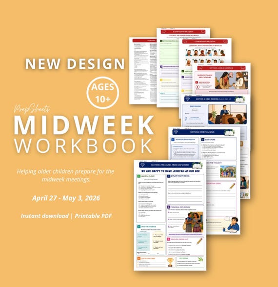 April 27 – May 3 | JW Kids Workbook Ages 10+ | Midweek Meeting Worksheets | Isaiah 56–57 | Printable Bible Activities | PrepSheets