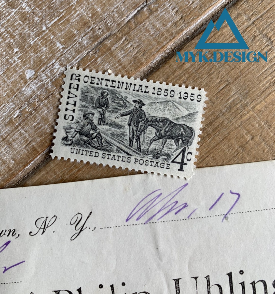 Silver Discovery 1959 Vintage US Postage Stamps Face Etsy