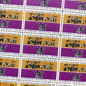 Magna Carta | 1965 | Vintage US Postage Stamps | Face Value 5 Cents | Scott 1265 | Common Law, England, Charter of Freedom, King John