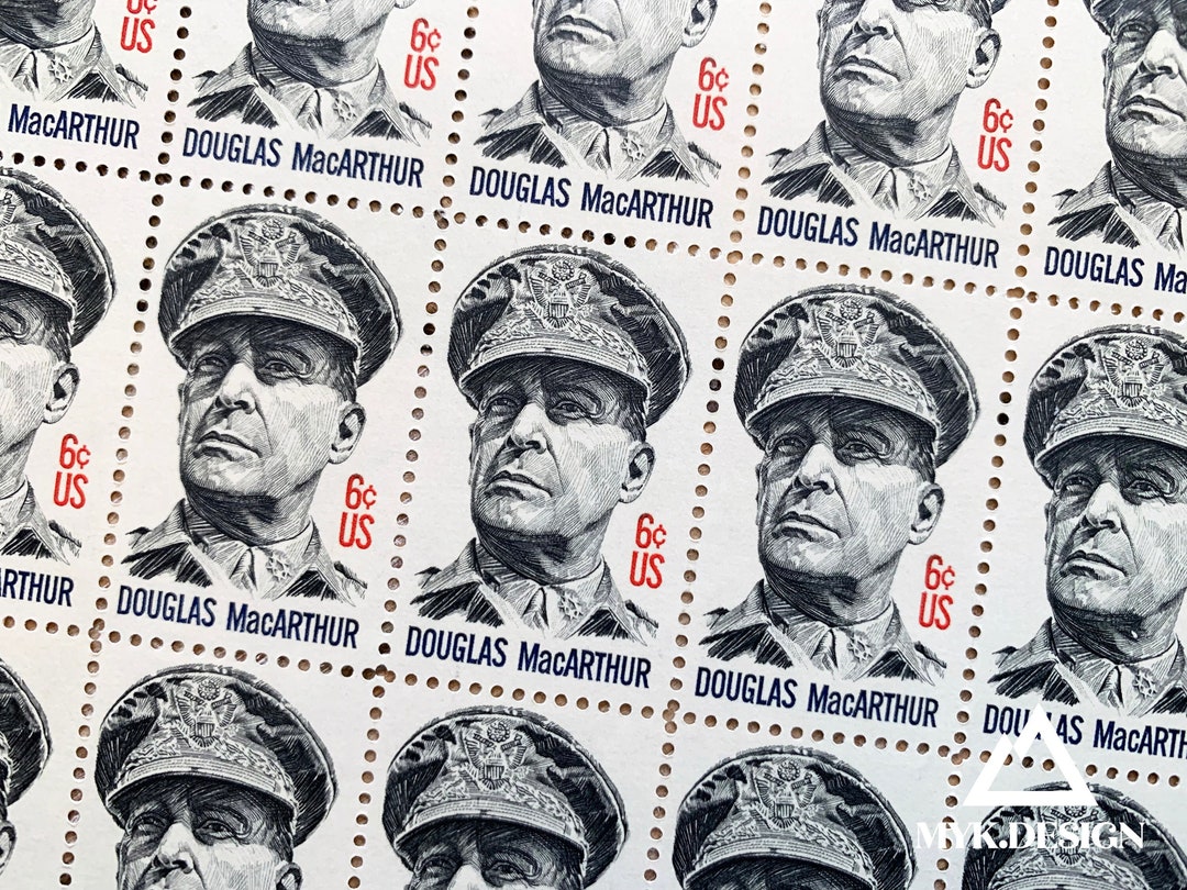 Douglas Macarthur 1971 Vintage US Postage Stamps Face Value 6 Cents