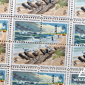 Cape Hatteras National Seashore | 1972 | Vintage US Postage Stamps | Face Value 2 Cents | Scott 1448-51 | North Carolina Outer Bank Atlantic