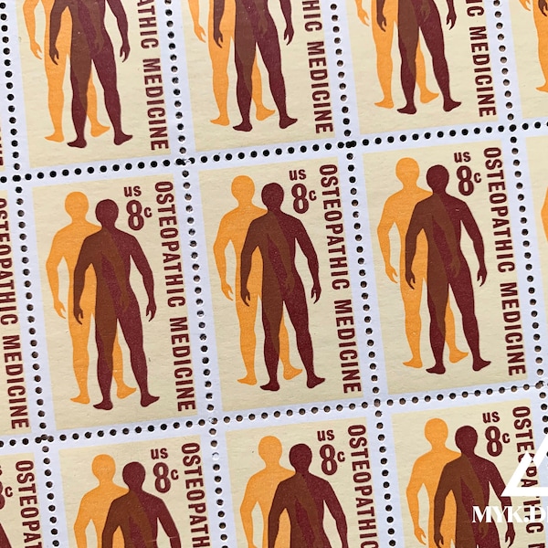 Osteopathic Medicine | 1972 | Vintage US Postage Stamps | Face Value 8 Cents | Scott 1469 | Medicine Health Wellness Doctor Nurse Holistic