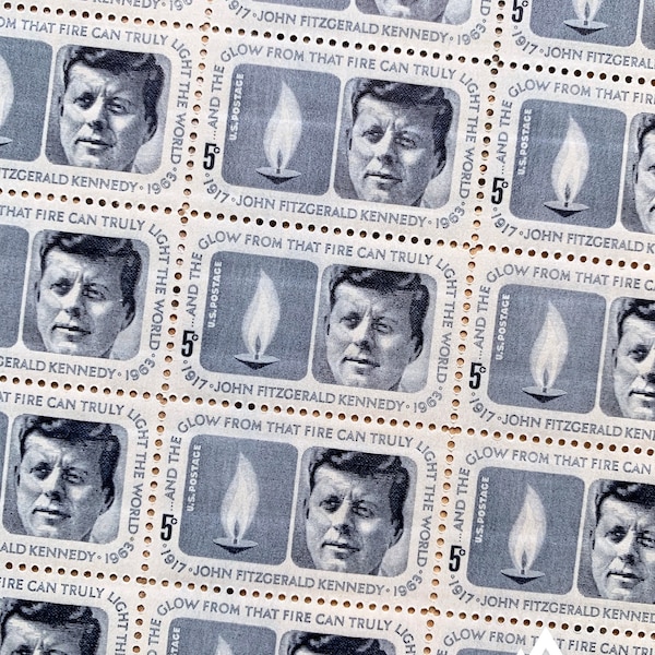 John F Kennedy, President | 1964 | Vintage US Postage Stamps | Face Value 5 Cents | Scott 1246 | Massachusetts, Senator, Assassination, JFK