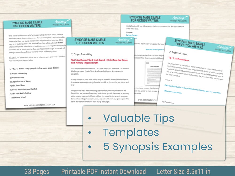 Synopsis Made Simple for Fiction Writers Bundle | Synopsis Examples ...