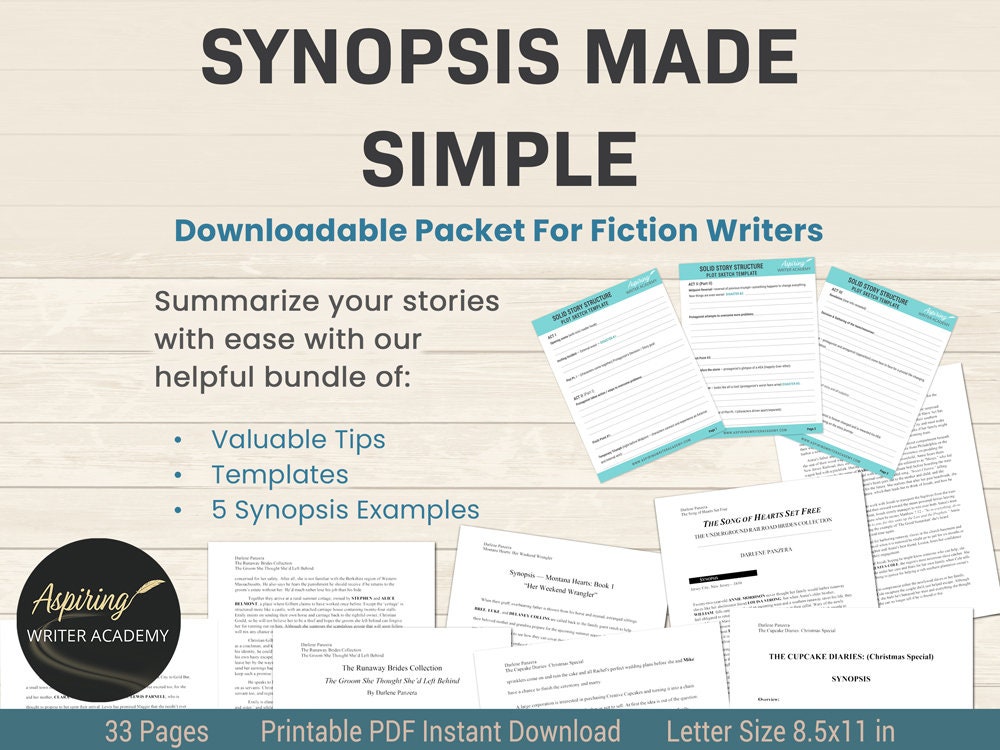 Synopsis Made Simple for Fiction Writers Bundle | Synopsis Examples ...