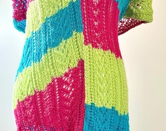 Handmade Knitted Lace Cover Up  *MADE TO ORDER*