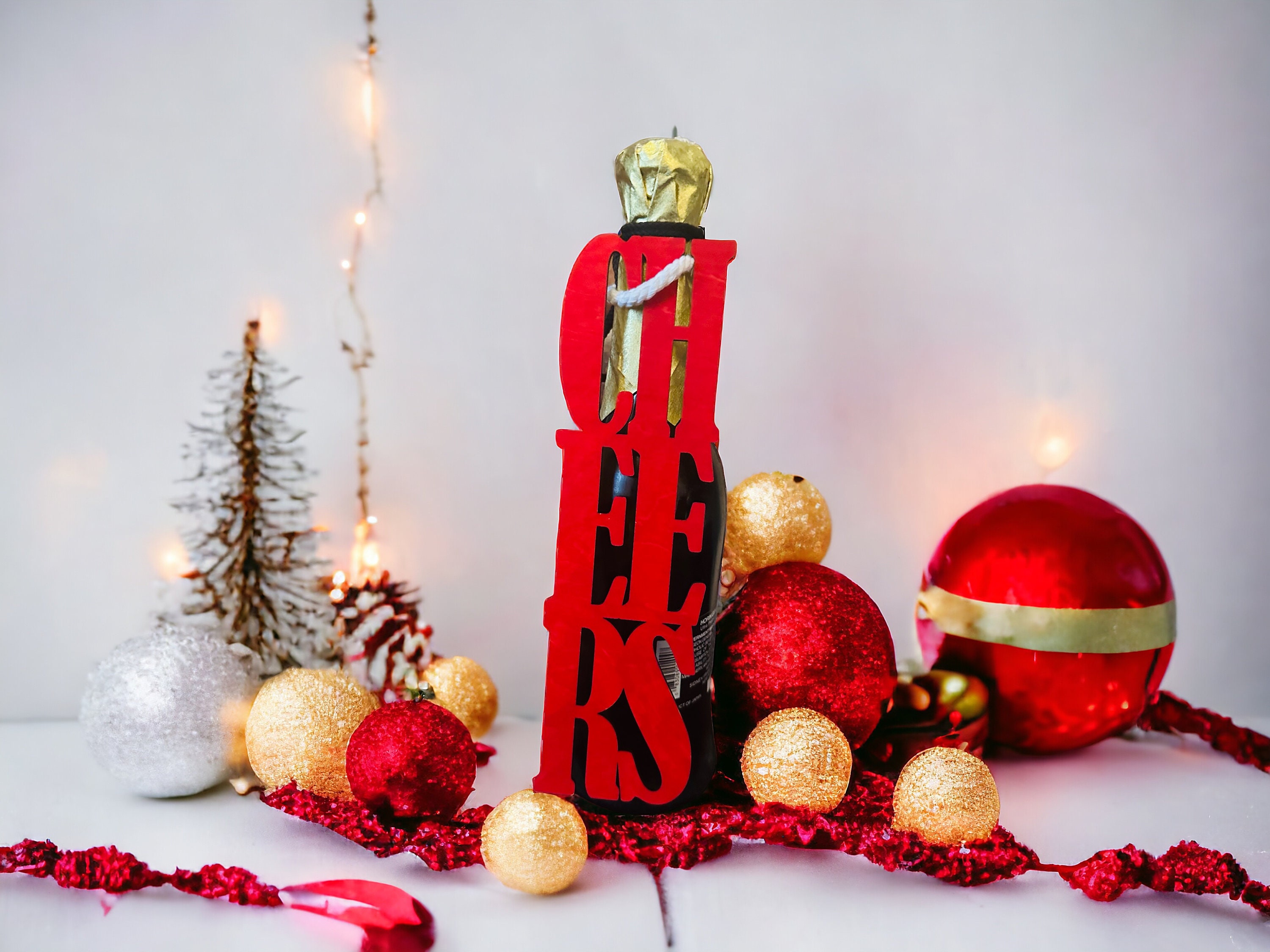 Wine Champagne Gift Tag New Year 2024 Wine Gift Tag for New Year Celebration Party for New Year