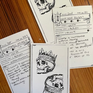 Printable Spell Cards and Spell Slot Trackers - Gothic - for Dungeons and Dragons, Dnd, D&D, RPG, TTRPG