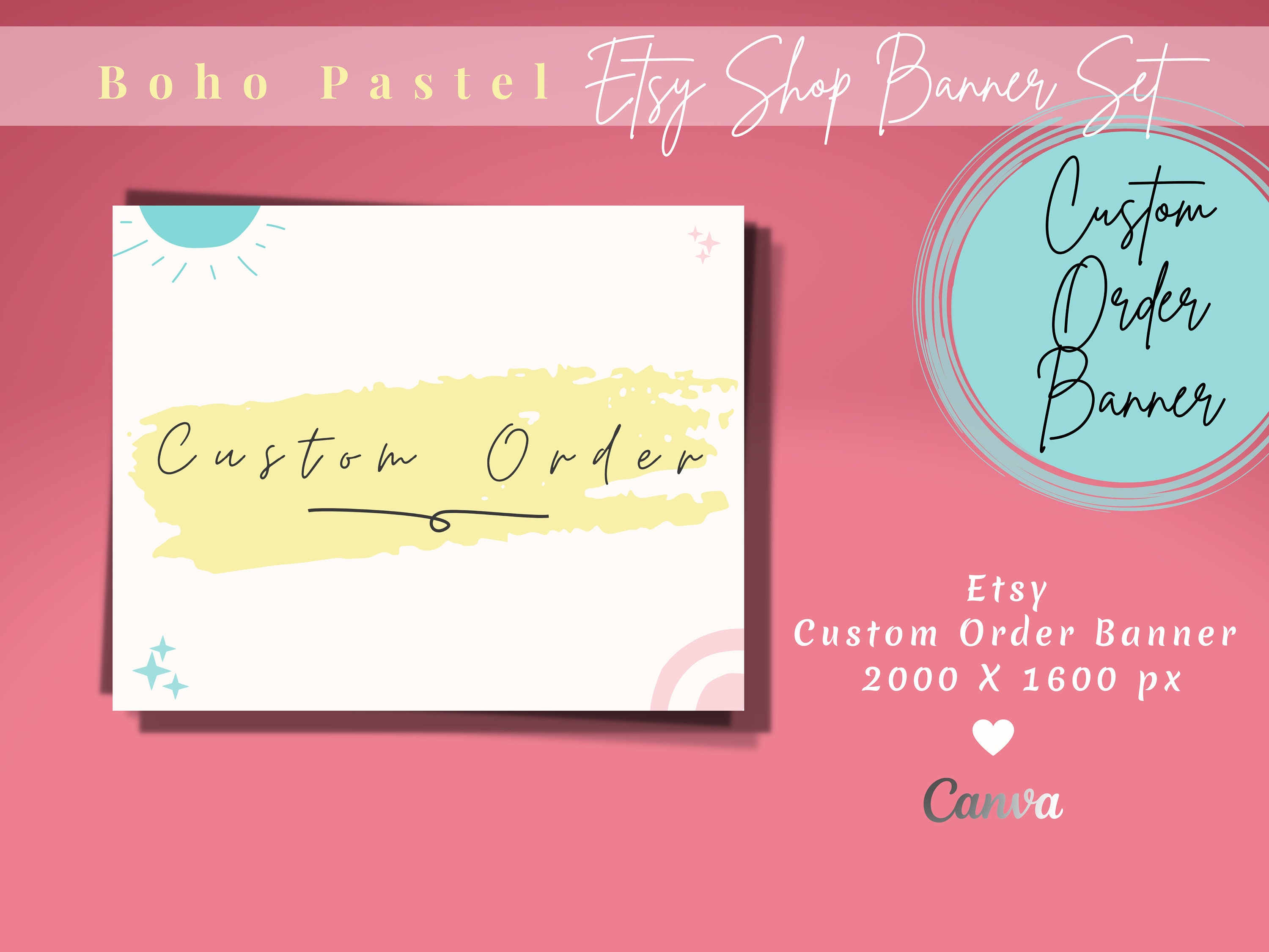Banner Template Etsy Banner Etsy Shop Kit Etsy Shop Banner - Etsy