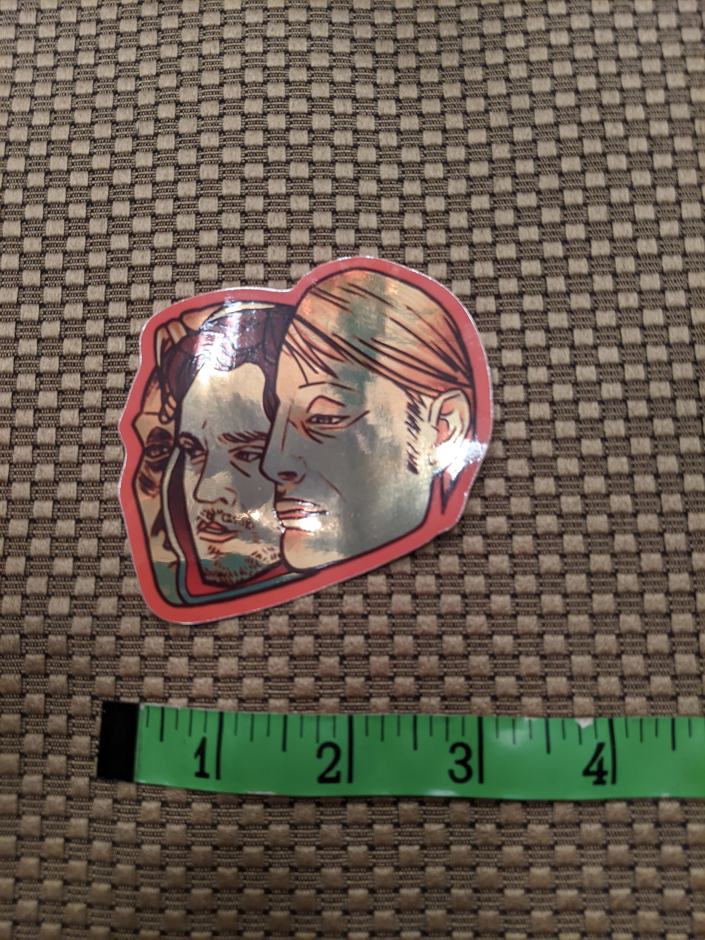 Hannibal 'split Head' Gold Metallic Sticker Etsy