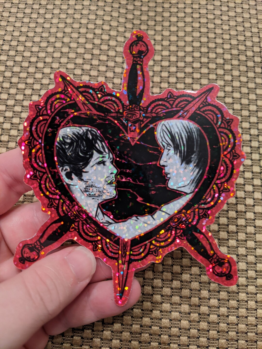 Hannibal 'three of Swords' Glitter Sticker Etsy