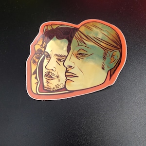 Hannibal &#39;Split Head&#39; gold metallic sticker