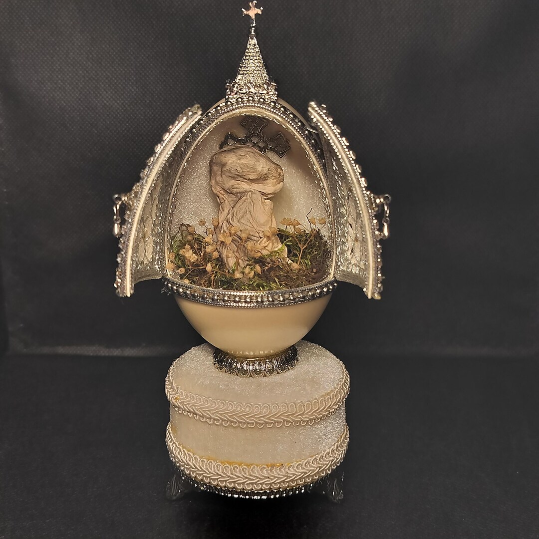 Mummified Rabbit Mummified Rabbit Kit I Real Vintage Egg Music Box I Curio Specimen ...