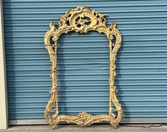 Large Ornate Carved Gold Baroque Frame, 70x44