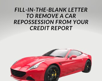 Notice of Repossession Car Repossession Notice of Repossession Letter
