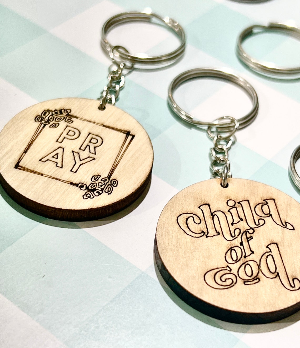 Faith Based Token Keychains Inspirational Faith Key Chain Etsy