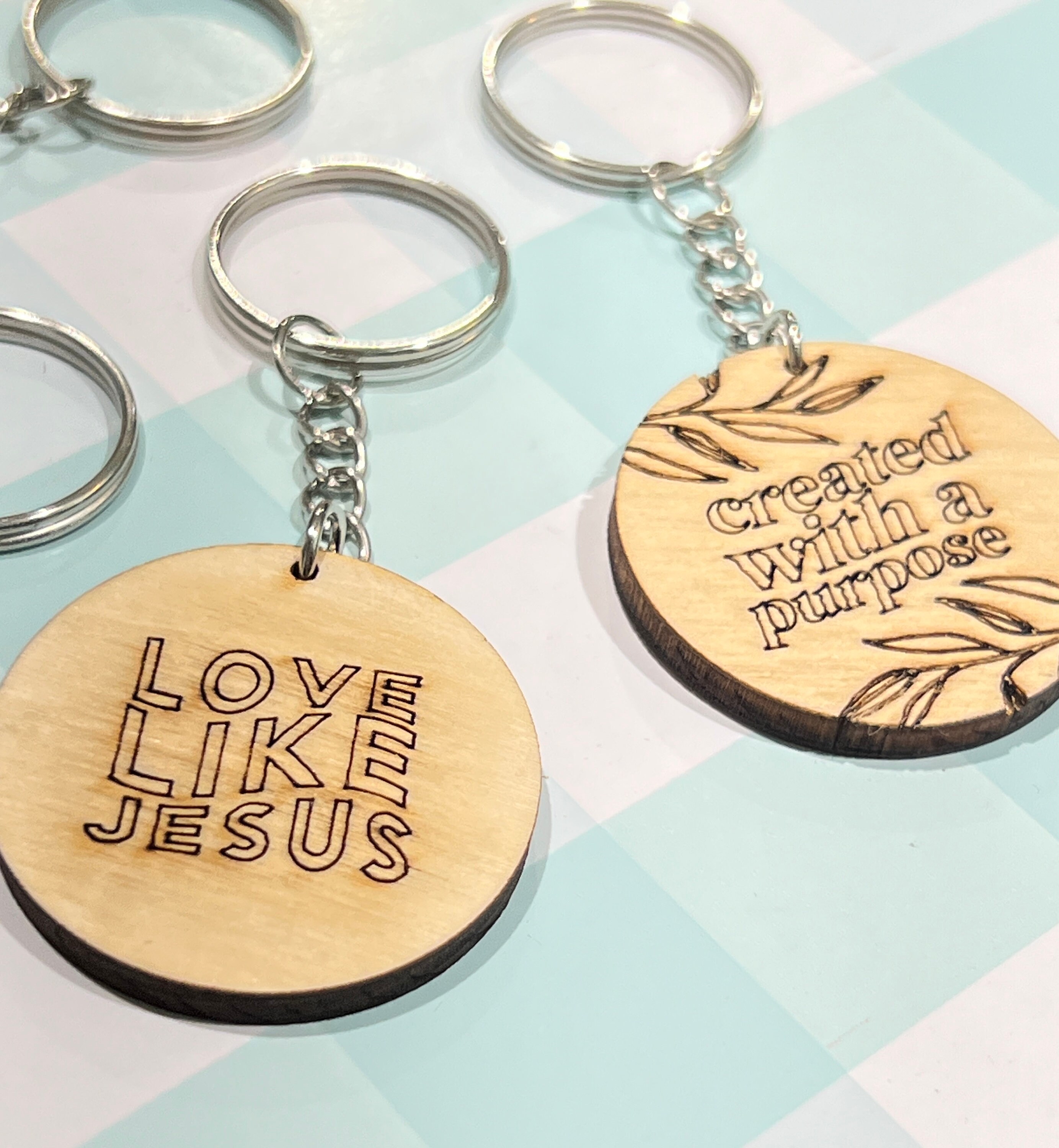 Faith Based Token Keychains Inspirational Faith Key Chain Etsy