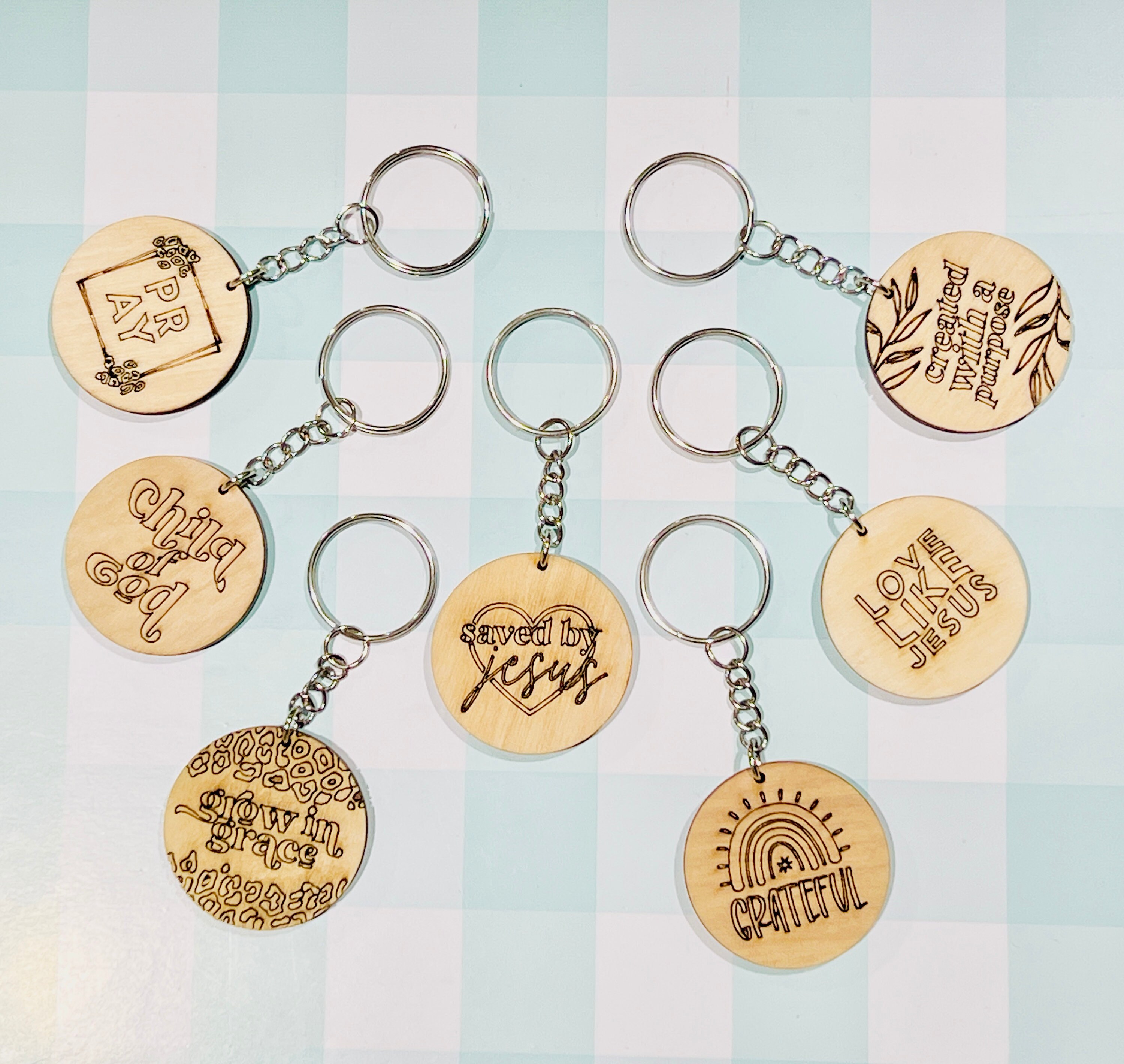 Faith Based Token Keychains Inspirational Faith Key Chain Etsy