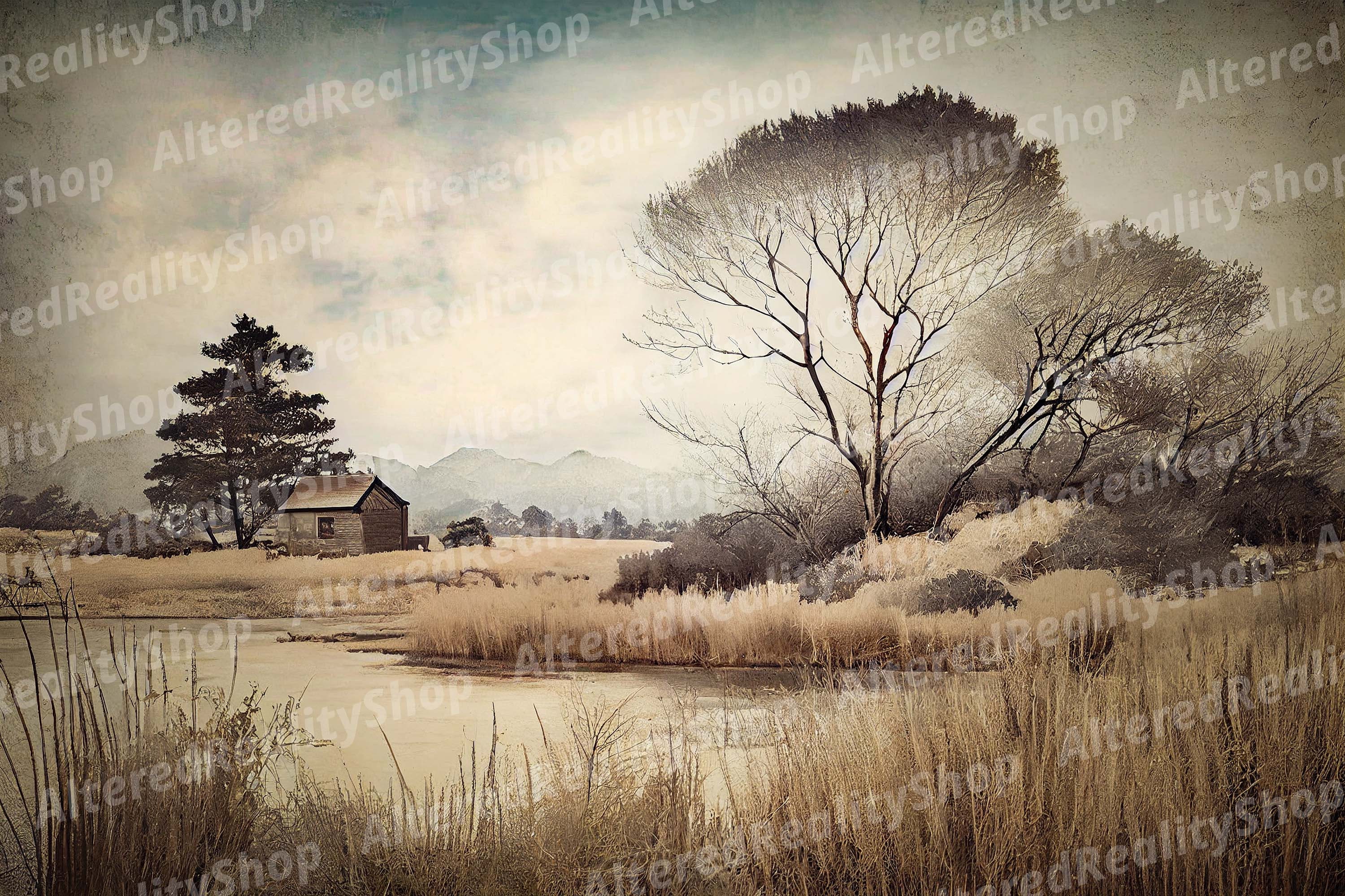 Muted Rustic Colors Set of 3 Rustic, Muted Colors, Digital Art Landscapes, Classic Wall Art ...