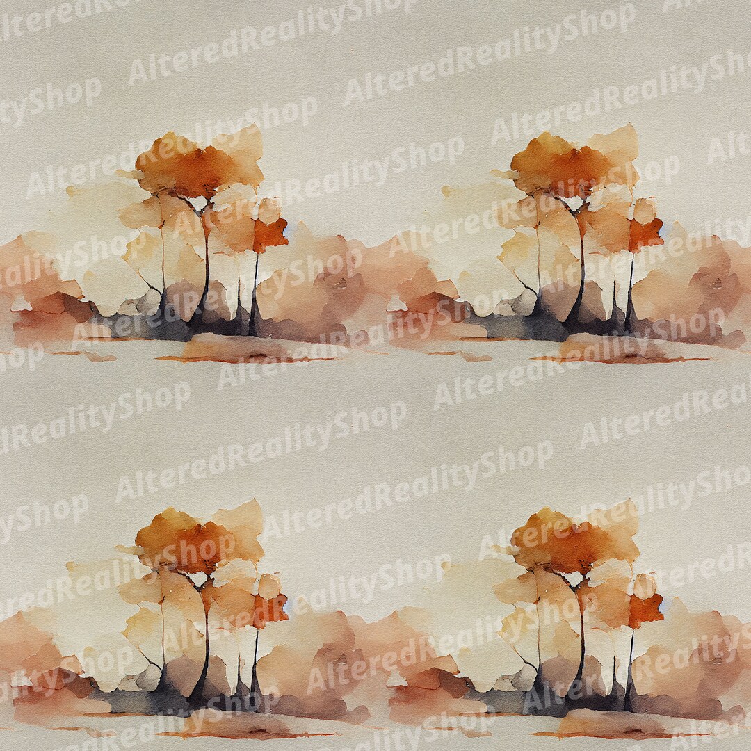 4 Tileable Landscape Pattern Prints, Digital Download, Wall Art, Wall ...
