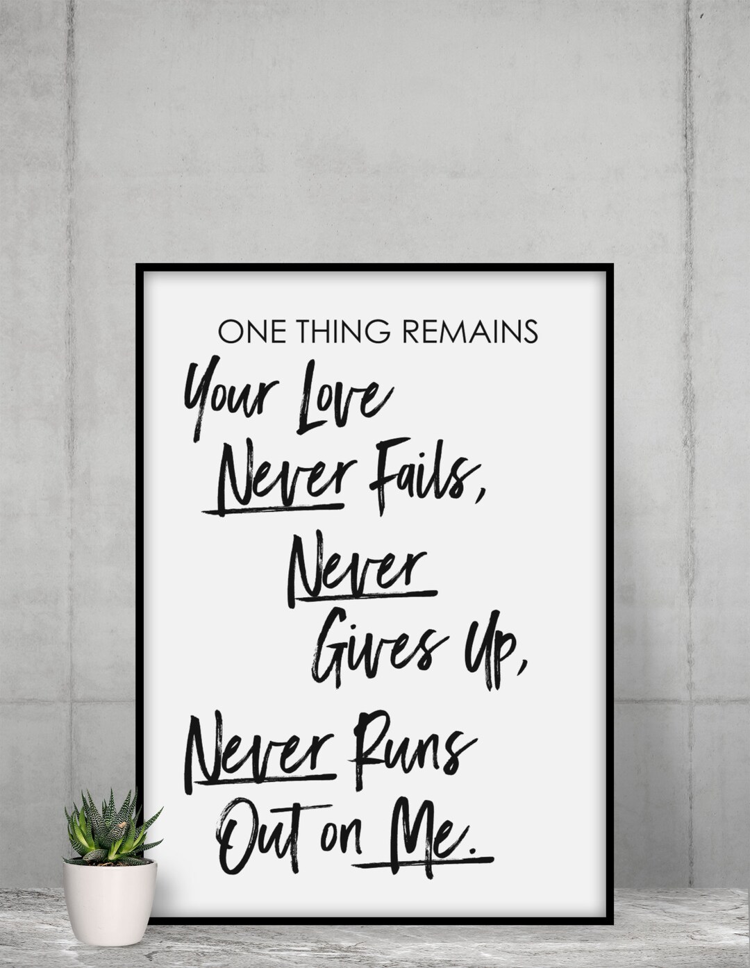 Your Love Never Fails Wall Art Printable Christian Wall Art Etsy